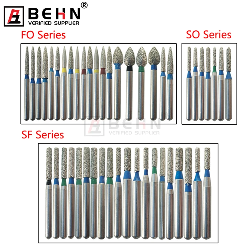 Dental polishing drill clinic burs FG high speed Oral materials dental burs diamond round BR burs kit drill bit for broken crown