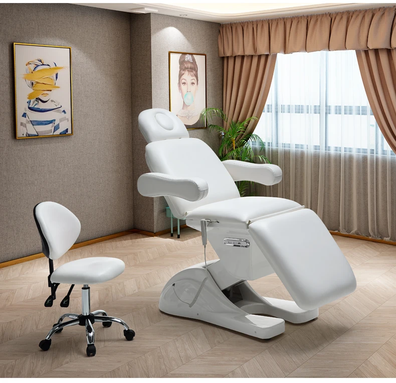 High-end beauty massage bed 3 motor with disinfection cabinet magnifying glass and