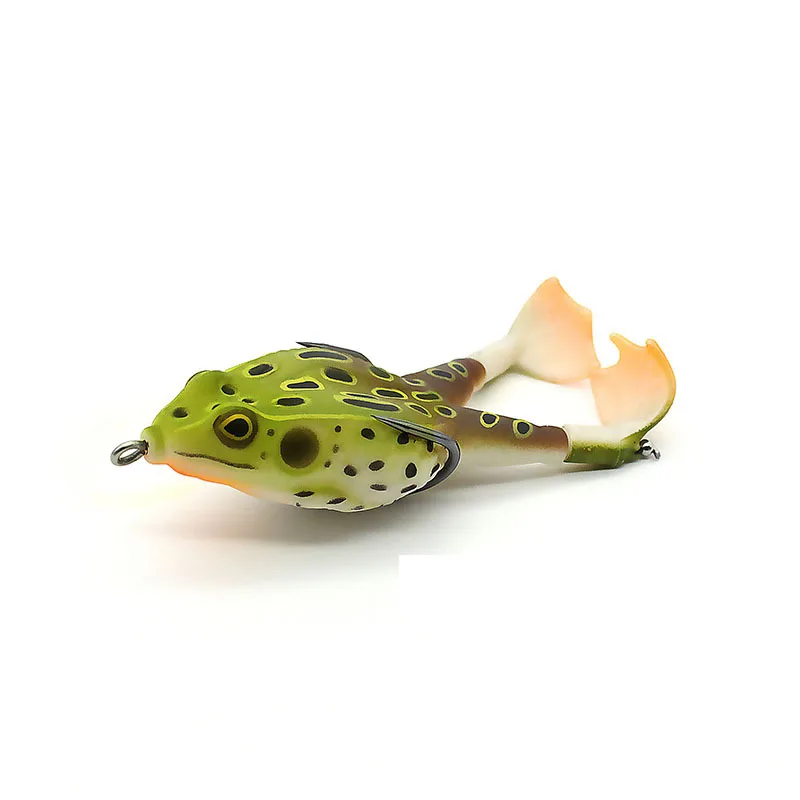 New style 75mm 90mm 100mm rotary leg soft frog bait whopper plopper Fishing Topwater  frog Lure with best price