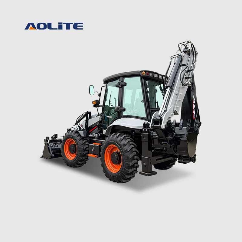 AOLITE CE BL105-25 chinese small backhoe excavator loader mini telescopic front end wheel loader backhoe Professional factory