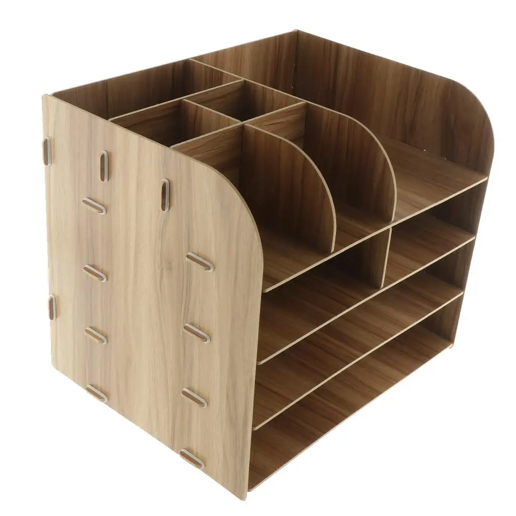 Amazon Best Selling Products Office Bamboo Wood Desk Table Organizer Tidy Storage With Pull-Out