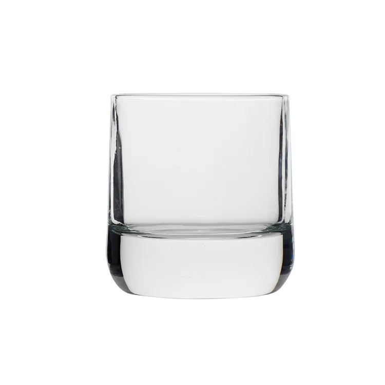 Wholesale customized Liquor Vodka 25ml 30ml heavy base thick bottom whisky custom shot whiskey glass