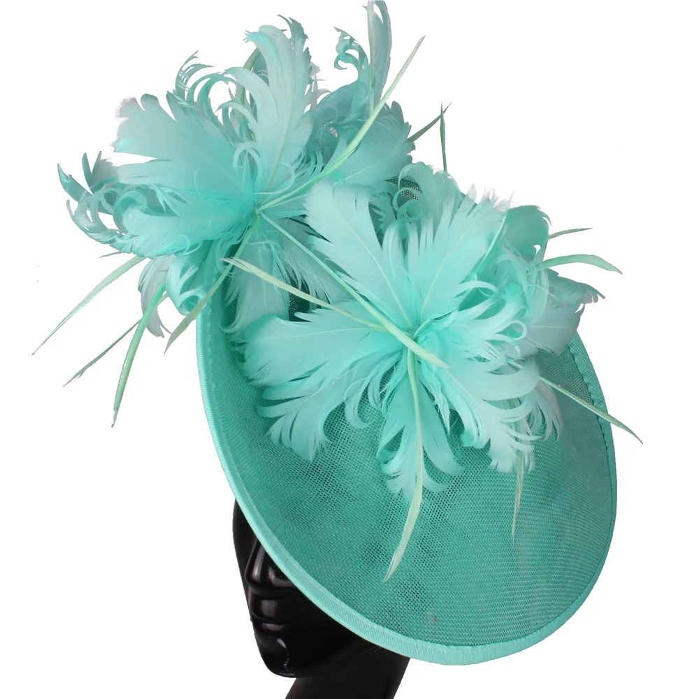 High-end Hat With Feathers Horse Racing Festival,Aristocratic Socialite Tea Party,Bride Party Hairpin Headwear top hat