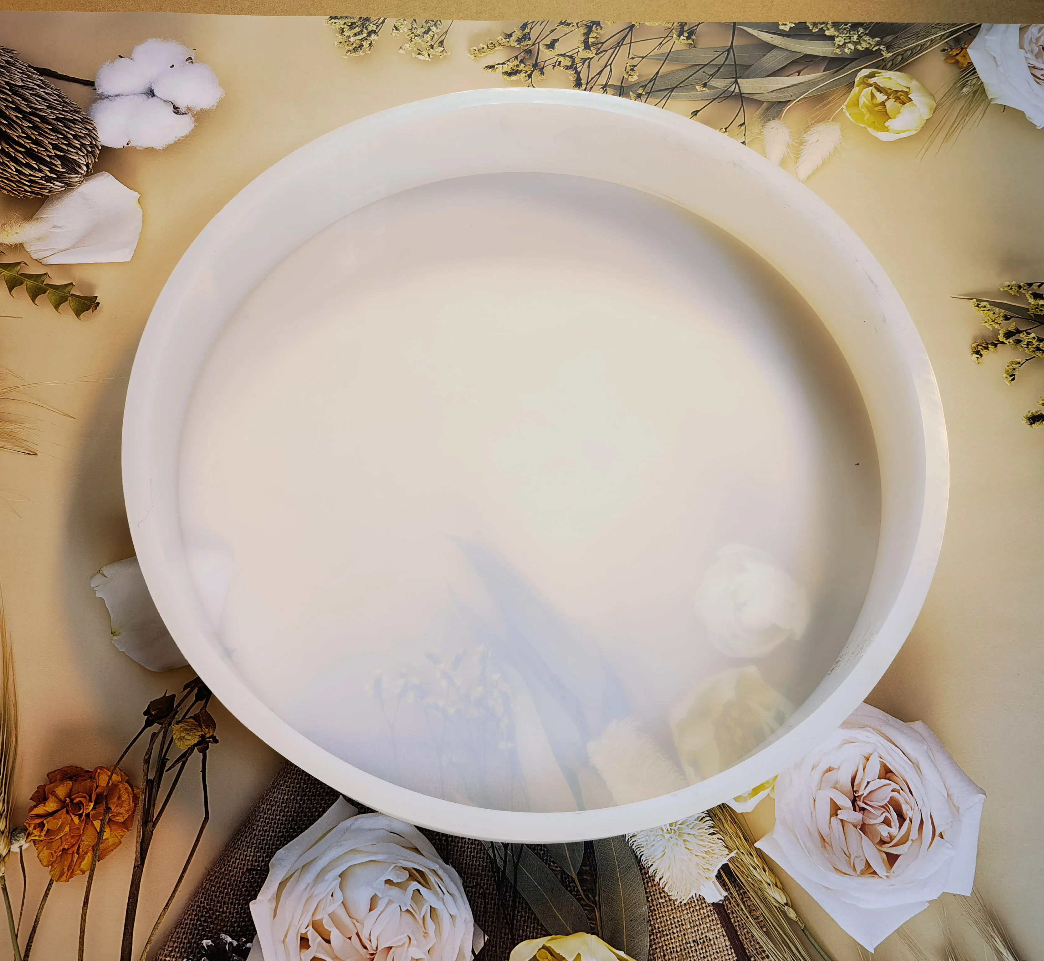 Large enough Round Silicone Mold diameter 30CM Silicone Round Tray Mold For Desktop  Tray Mold Large Circle