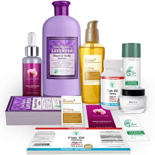 Уход за кожей частная этикетка пользовательские водонепроницаемые виниловые наклейки на бутылки с