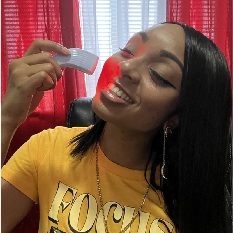 Новое поступление фотонный терапевтический инструмент для ухода за кожей палочка массажа лица с красным голубым светом волшебная против старения и