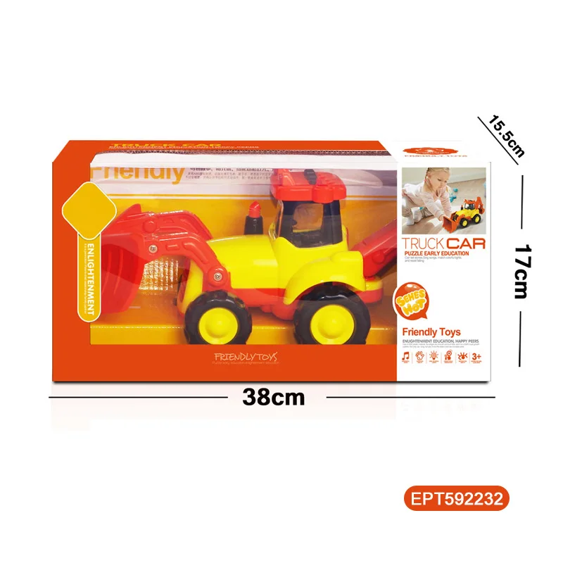 EPT Assembly Farm Tractor Set Toys Tractors Friction Truck Cars Kids Vehicles Inertia Farmer Car With Lights And Music For Sale