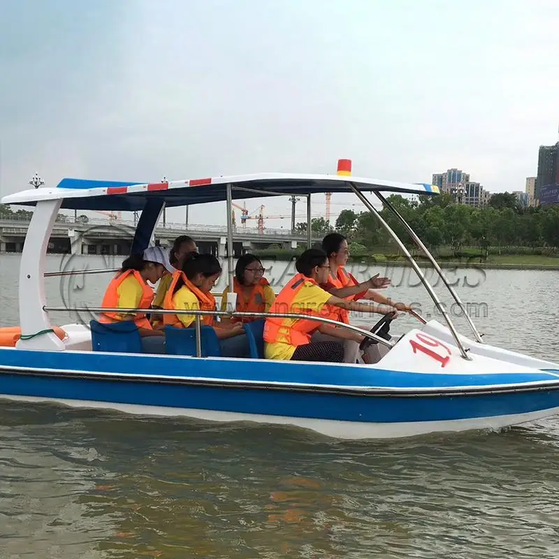 2023 New Design Fiberglass Water Boat Without Motor 8 Person Luxury Electric  Boat  For Sale