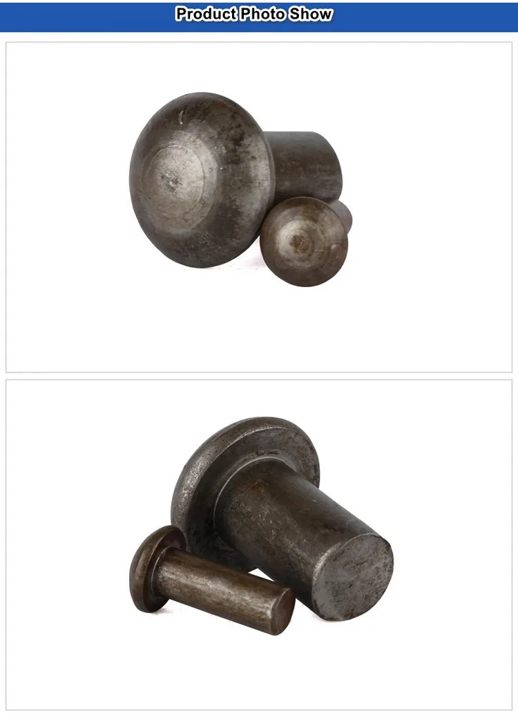 Solid Carbon Steel Round Head Rivets DIN 660 Dia 2mm 2,5mm 3mm 4mm 5mm 6mm Dome Pan