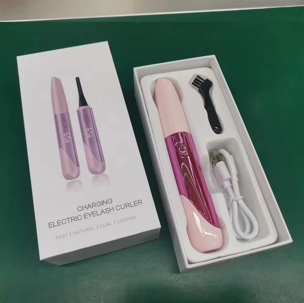 Free custom logo quick heated electric eyelash curler rechargeable eye makeup tool eye lash curler