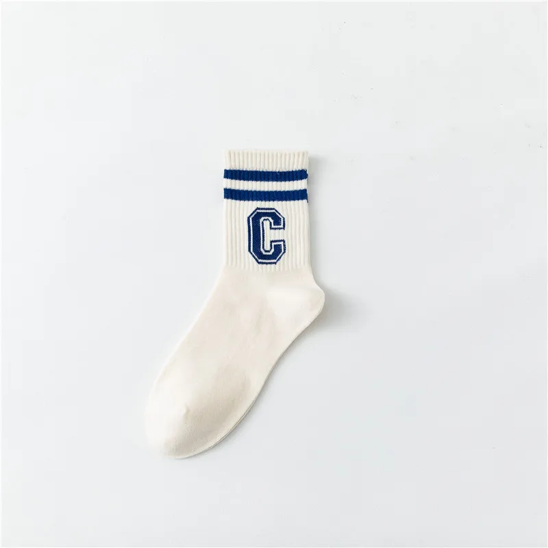 Женская жаккардовая ткань с принтом логотипа мужские дизайнерские спортивные пользовательские письмо по всей поверхности на носках