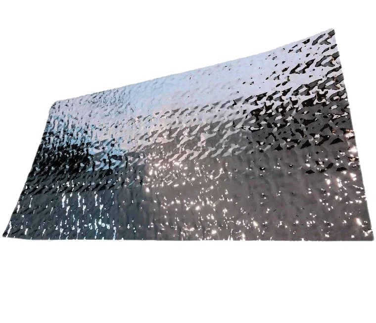 Custom Silver Rose Gold Water Ripple Stainless Steel Decorative Sheet 304 316 Hammered Pattern Stainless Steel Sheet