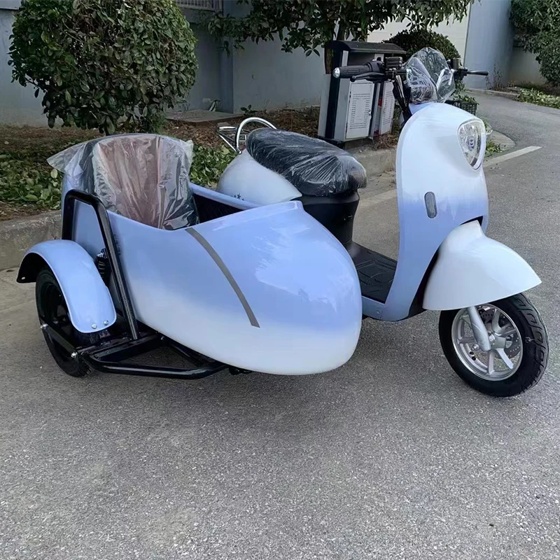 1000W 60V easy operate powerful moped electric tricycle sidecar for picking up kids