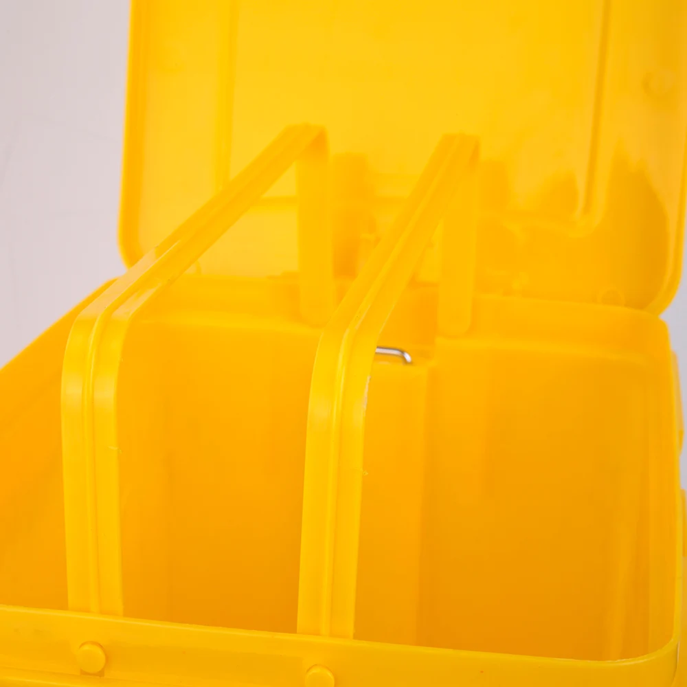 Rectangular plastic paddle dustbin medical waste disposal container