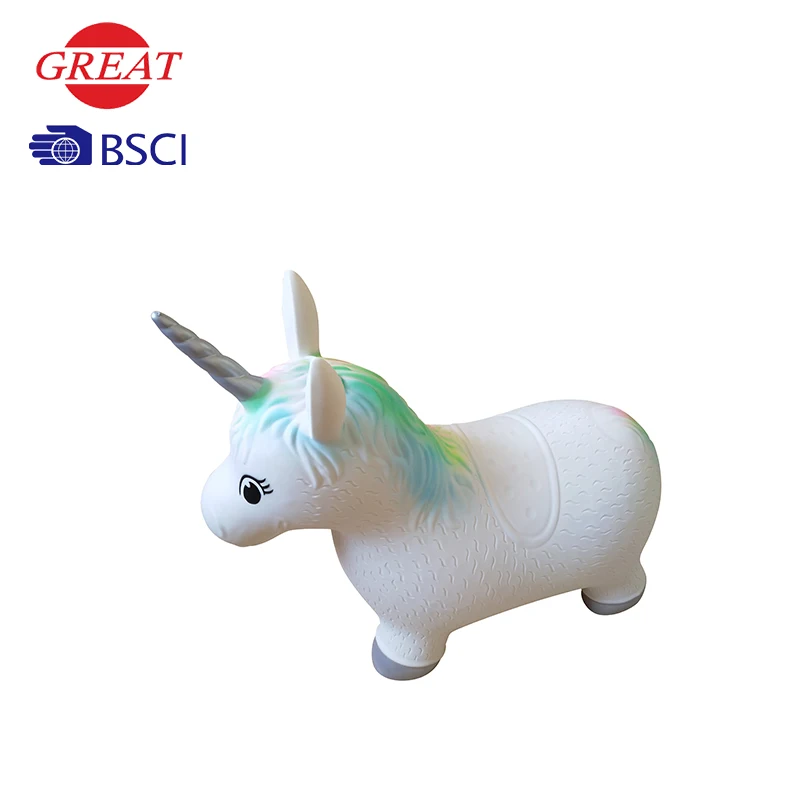 Wholesale Inflatable Animate Jumping Rainbow Unicorn Bouncer Seat