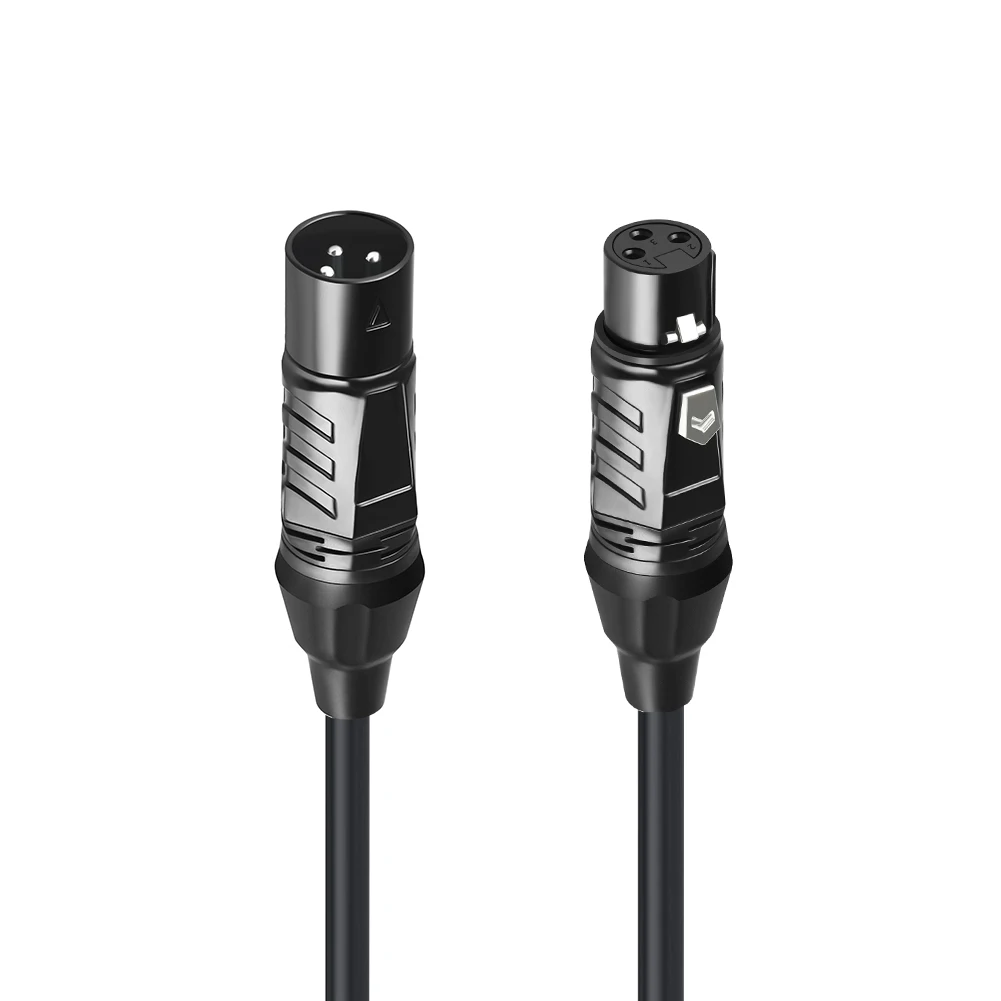 3 Pin XLR Female to Male Stereo Plug Adapter Extension Cable for Microphone Audio silver plated speaker audio cable