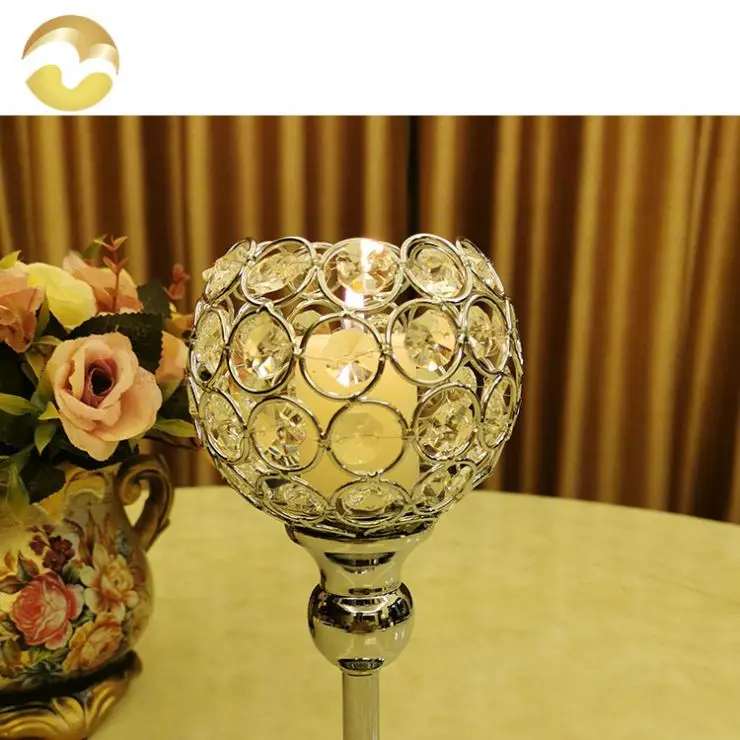 China suppliers metal holiday candle holder glass candelabra