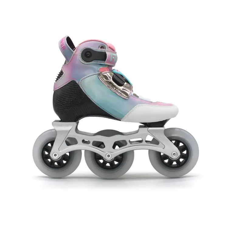High Quality Green Microfiber Liner Professional Speed Skates Racing Inline Skates Shoes