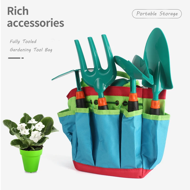 Manufacturer Bulk Wholesale LT9901 Hands-On Ability Development Gardening Tool Set Outdoor Play Kids Garden Toys with Trolley