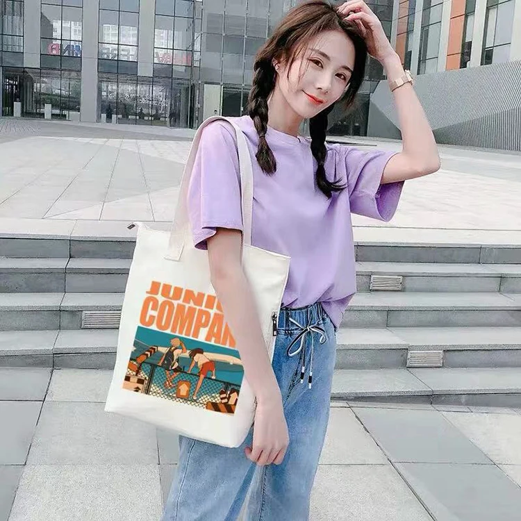 China popular custom print canvas photo tote fabric shopping bag
