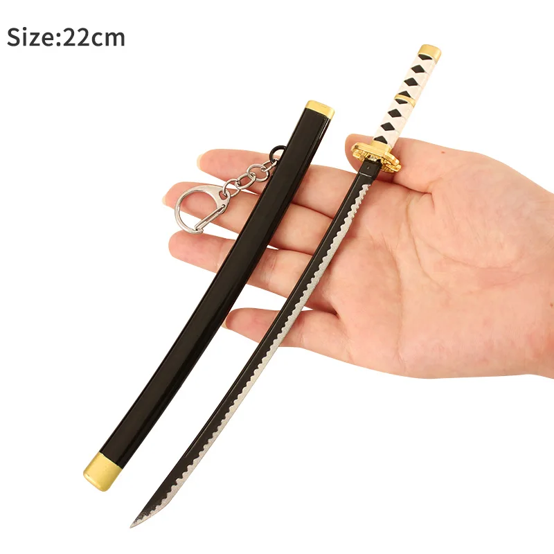 26cm metal katana sword one piece mini Zoro Sword Yama Arashi Death Surgeonwado ichimonji katana sword metal