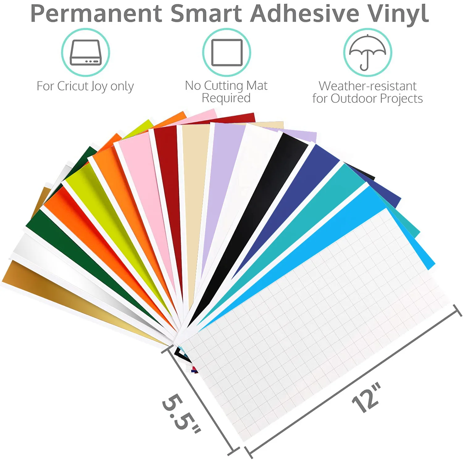 SV-01B 5.5 x 12inch diy craft Smart Adhesive Vinyl Permanent for Cricut joy