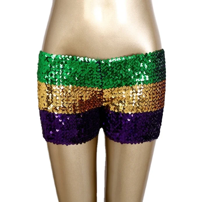 Mardi Gras Carnival Boutique Wholesale Sequins Shorts