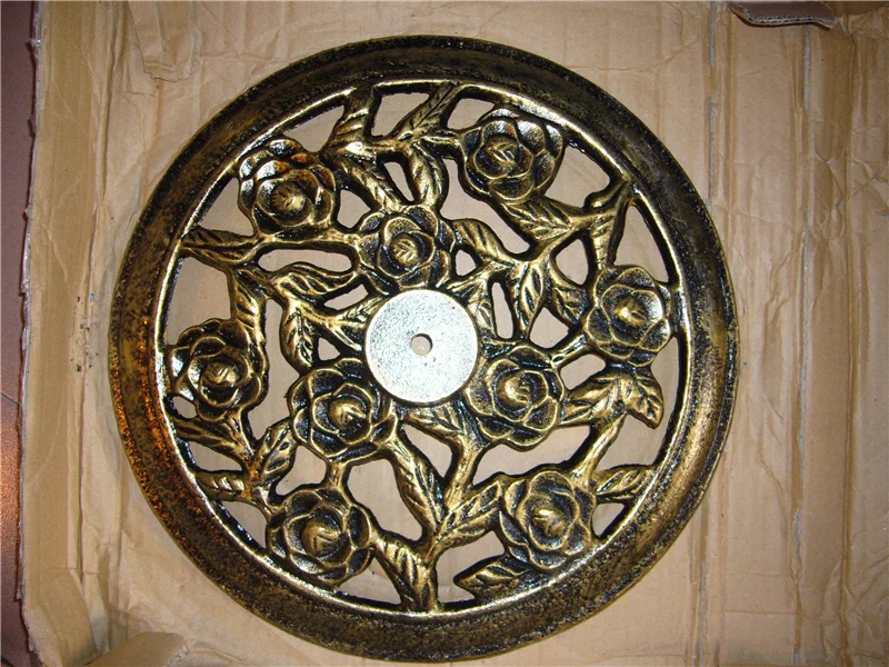 Outdoor Furniture Cast Iron Rose Flower Umbrella Base 8kg 10kg 12kg Garden