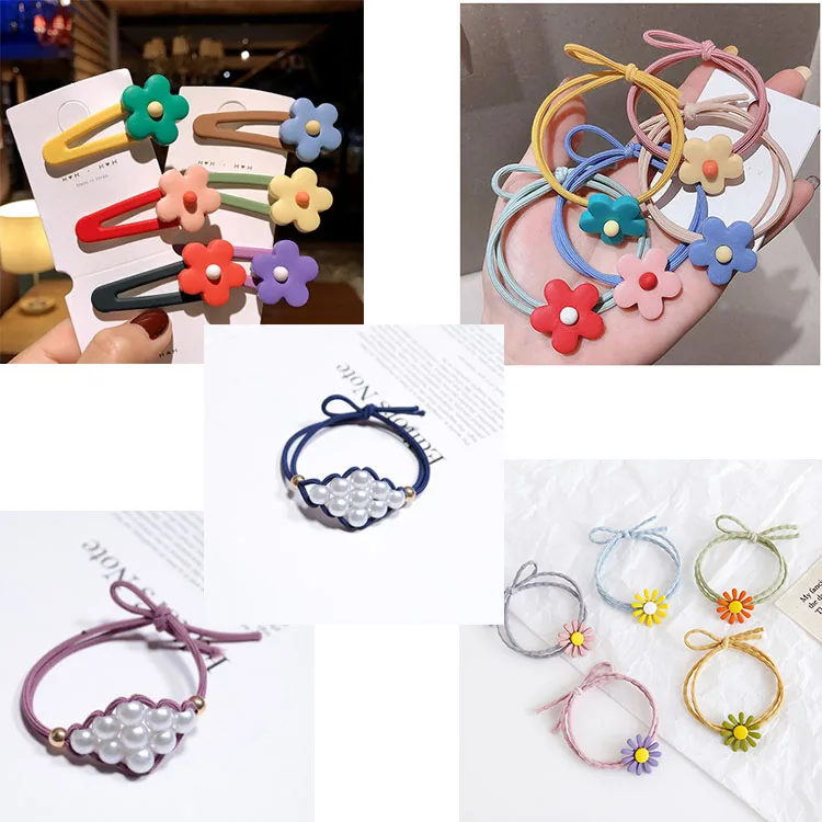 Girls Cute Cartoon Flower Hairpins Children Lovely Hair Clips Barrettes Headband Kids Hair Accessories