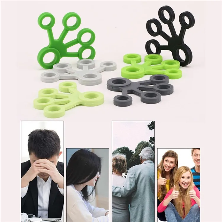 Silicone Finger Hand Exerciser Strength Training Resistance Stretcher Finger Band