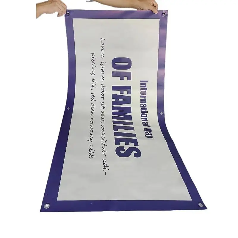 Custom logo advertising banner waterproof outdoor vinyl double side advertising printing banner