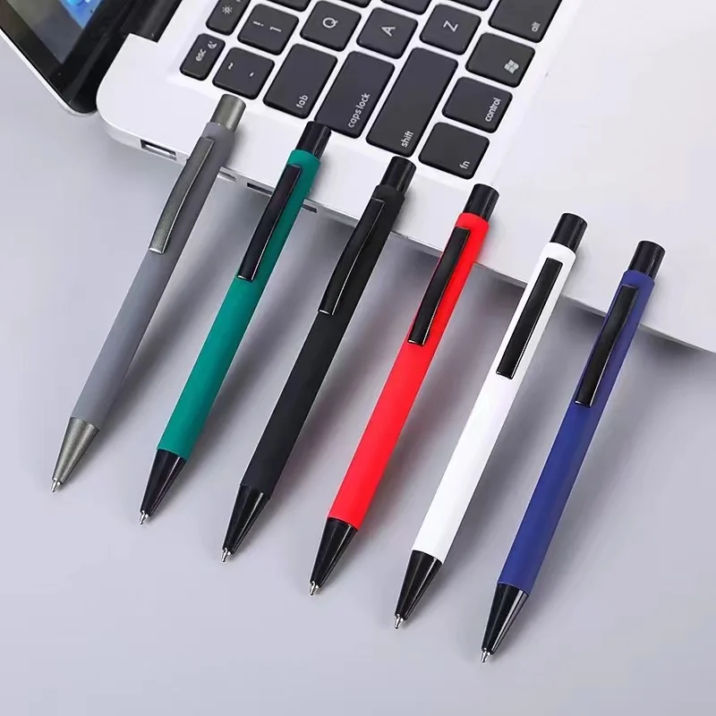 Office supplier custom cheap wholesale price gel polish pen Rubber Coated metal pen with custom logo