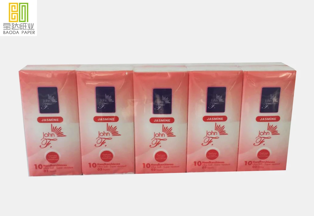 soft and comfortable 10 sheets pocket tissue with 100% virgin wood pulp facial tissue pocket handkerchief tissue  in Russia