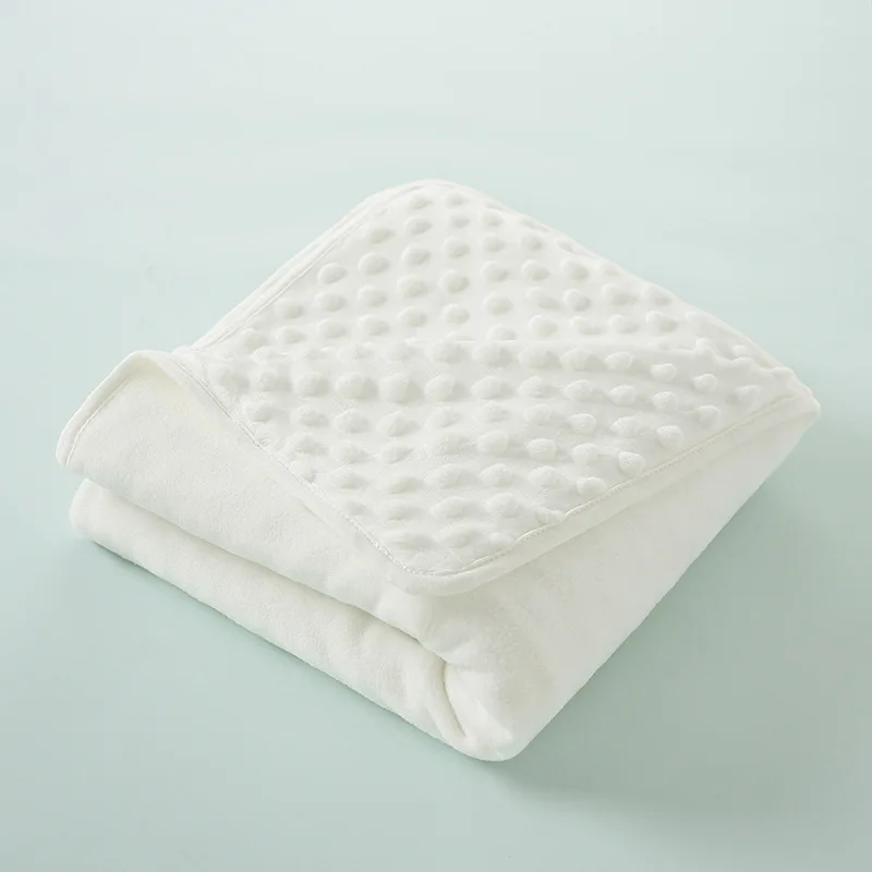 Baby Soft Velour Bubble Quilt Premium 2 Layer 100% Cotton Baby Swaddle Blanket Beanie Blanket Solid color quilt