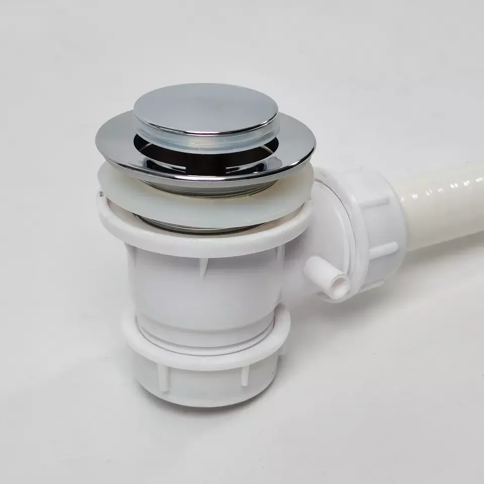 Customized White Whirlpool Components Drainer Bathtub Drain With Pipe