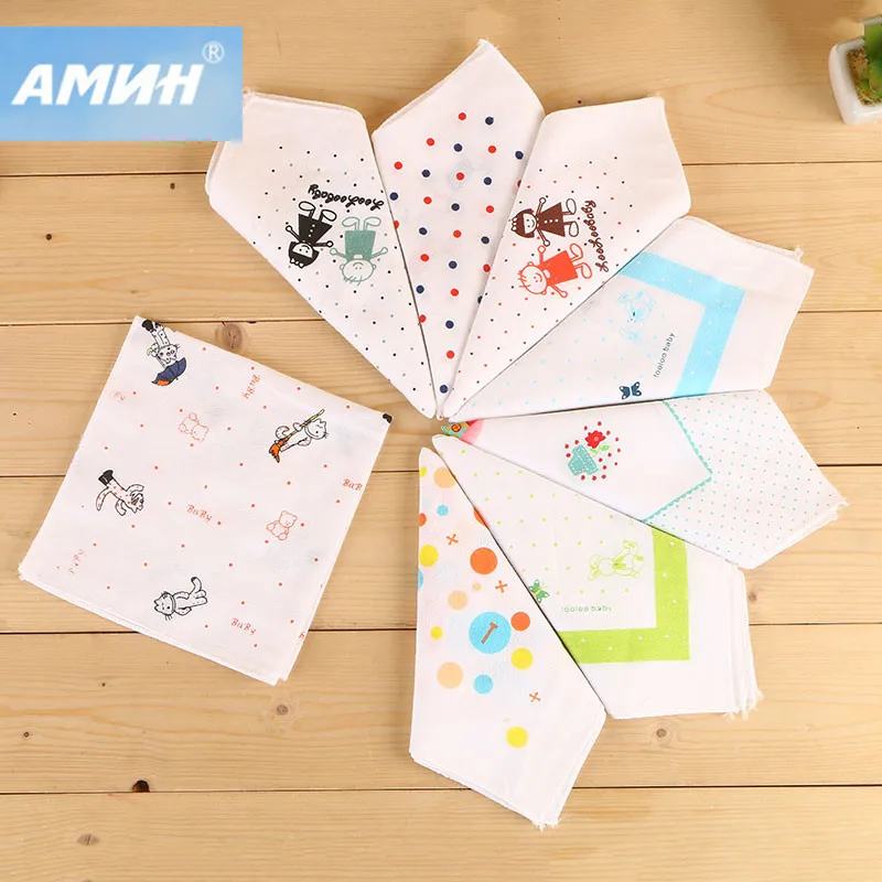 FUBU children newborn face soft fabric handkerchief baby bandana 100% cotton customized logo