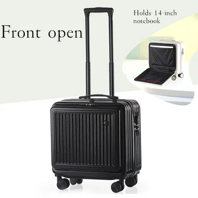 Custom carry on travel luggage with laptop compartment cabin suitcase with usb charging port business luggage trolley bag
