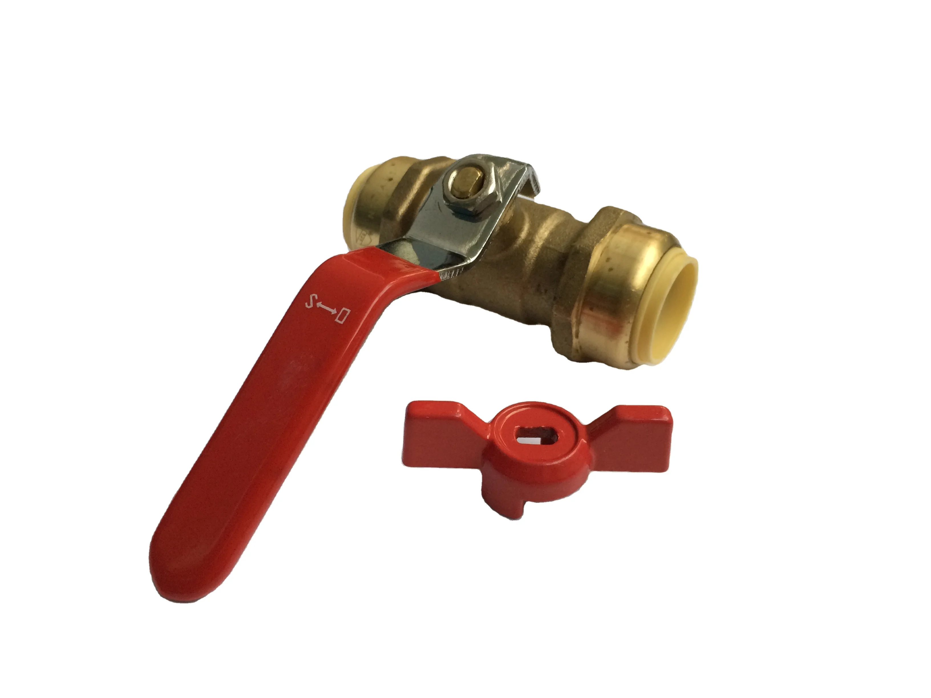 Tubomart plumbing lead free brass Quick Connector shark bites Push-in valve for PEX and PEX-AL-PEX pipe