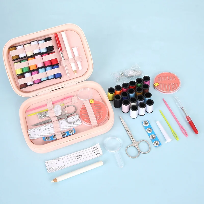 New Trend Portable Case Travel Sewing Kit for Adult Small Needle and Thread Kit with Sewing Accessories