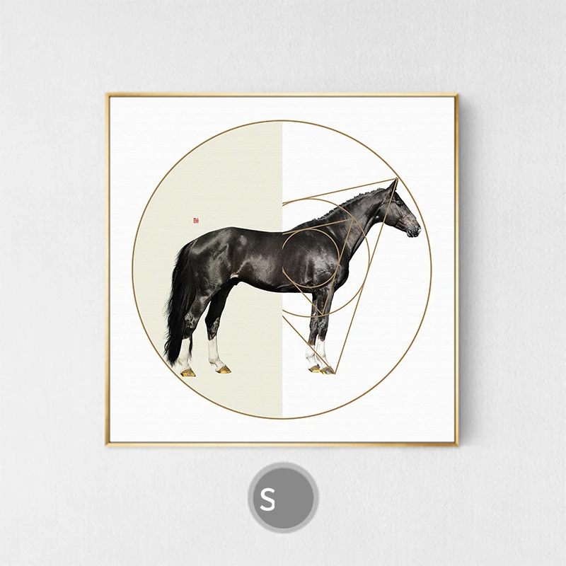Nordic Light Luxury American Modern Horse Wall Art Painting Creative Popular Print On Canvas Painting For Home Decor