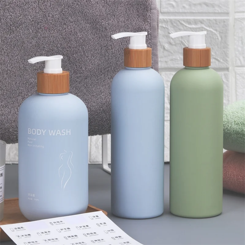 New arrival Eco-friendly green HDPE 200ml 300ml 400ml 500ml Soft Body Lotion Shampoo plastic pump Bottle