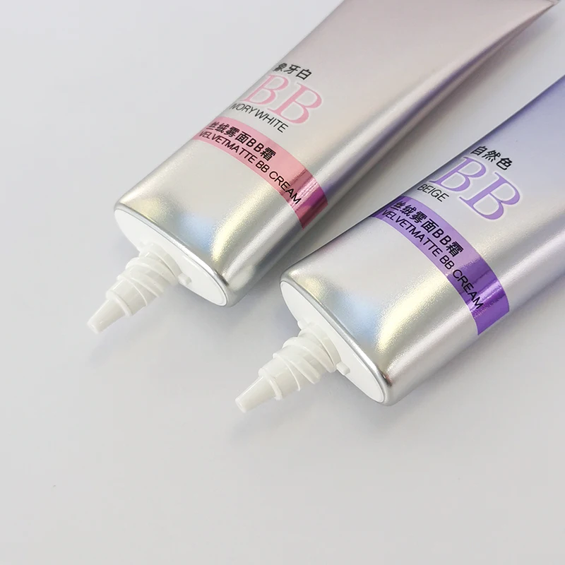 Recycled 10 gm easy fill 2oz pink blue travel round Makeup Base BB CC Cream squeeze food grade plastic oil tube