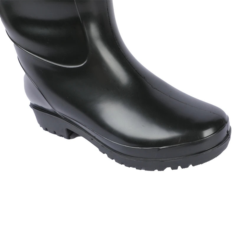 PVC rain boots inventory processing warehouse with a large quantity of stock available for shipment at any time