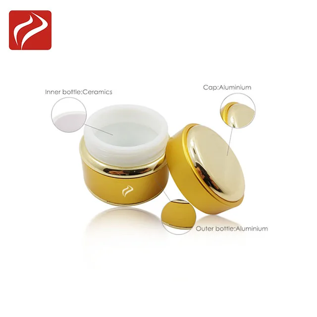 7ml 15ml 30ml 50ml mini empty beauty cream gold aluminum jar cosmetic aluminum container