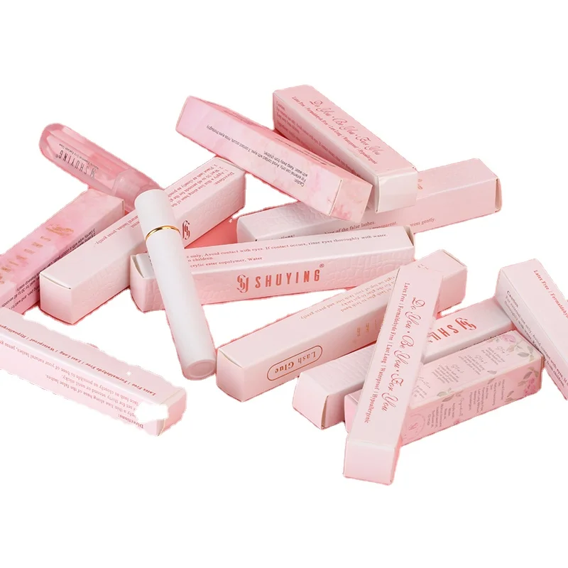Wholesale Small Paper Box Customize Eyelash Glue Box Adhesive Magic Eyeliner Custom Eyelash Glue Packaging