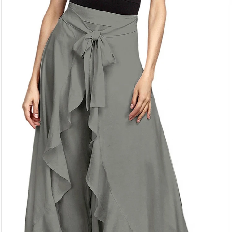 Lover Beauty Autumn And Winter New Fashion Skirt Solid Color Ruffled Stitching Long Women Maxi Skirt 2021