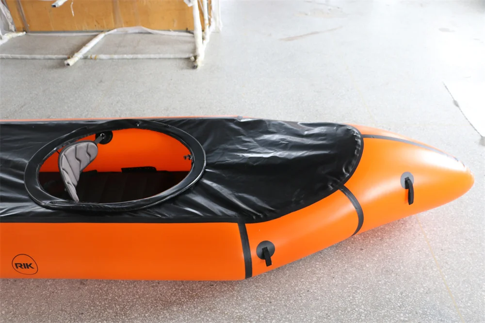 Fashion design cheap price pvc whitewater packrfat rudder fishing hunting inflatable packraft kajak sale