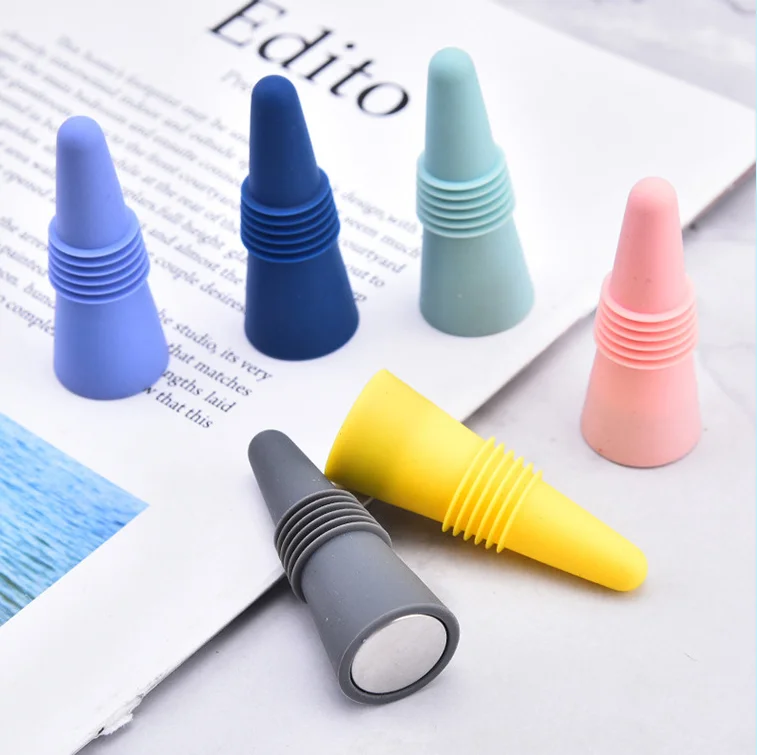 New Arrival HIgh Quality Silicone Wine Stopper Reusable BPA Free Wine Bottle Plugs Bottle Sealing Red Wine Stoppers