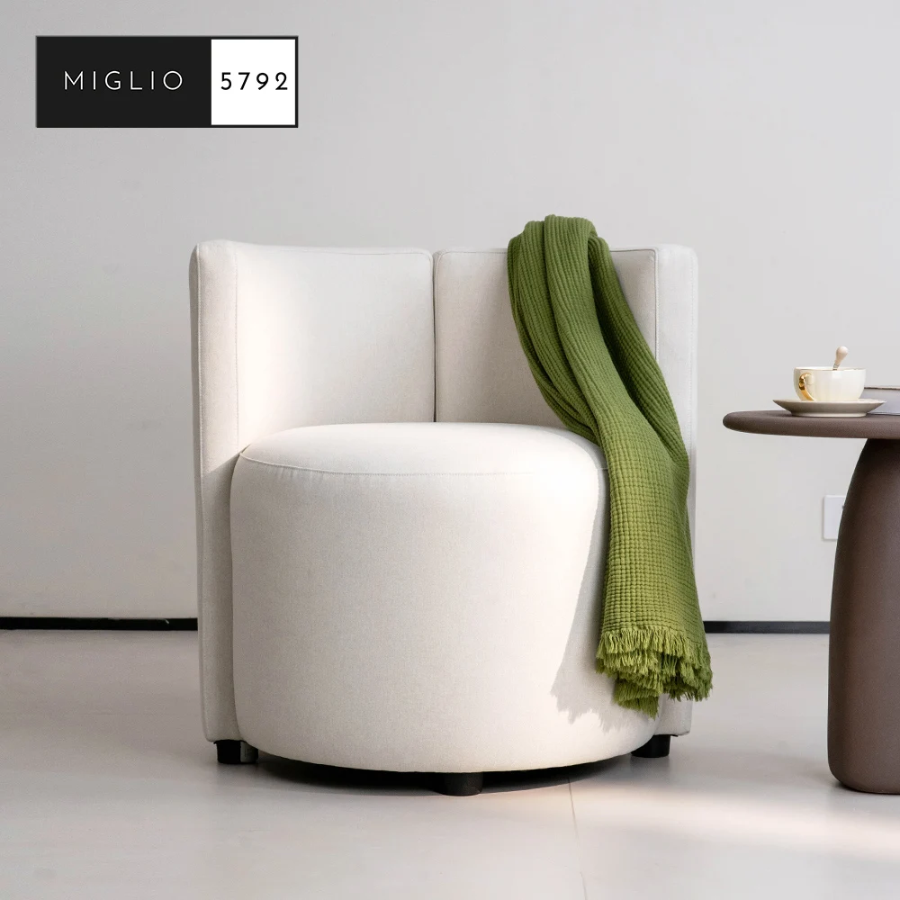 Nordic Teddy Chair Wool Fabric Fauteuil Luxury Modern White Living Room Furniture Single Seater Sofa Accent Lounge Armchairs