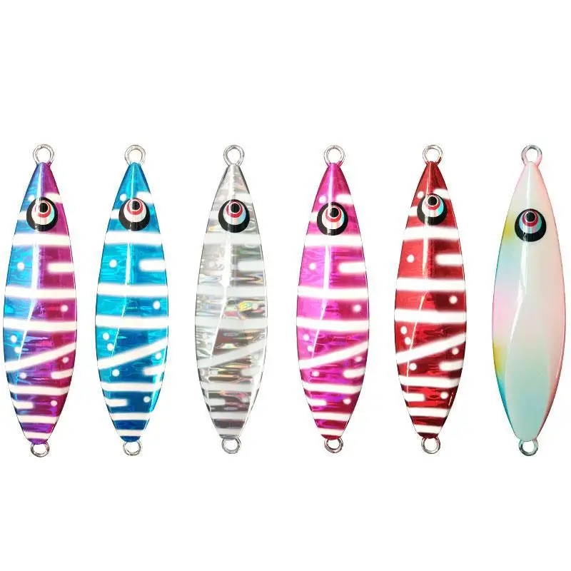 Customize 150g 200g 260g saltwater jigbait lures artificial luminous slow pitch jigs